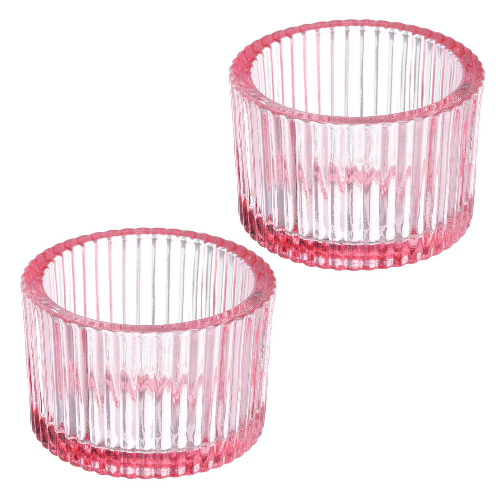 Glass Candle Holders Pink