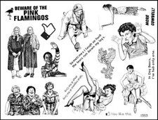 Unmounted Rubber Stamp Plate, Unmounted/Uncut Pink Rubber Stamps