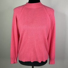 Lord & Taylor Vintage Sweater Pink Womens Size Medium Made in USA Long Sleeve