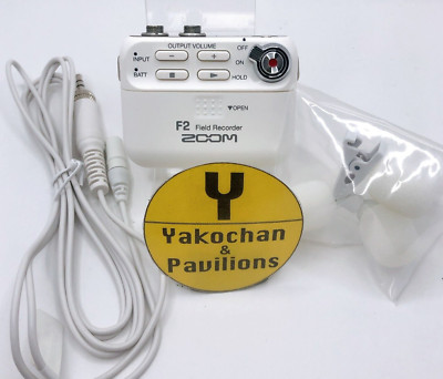 ZOOM F2/W Field Recorder 32 Bit Float color White with Microphone