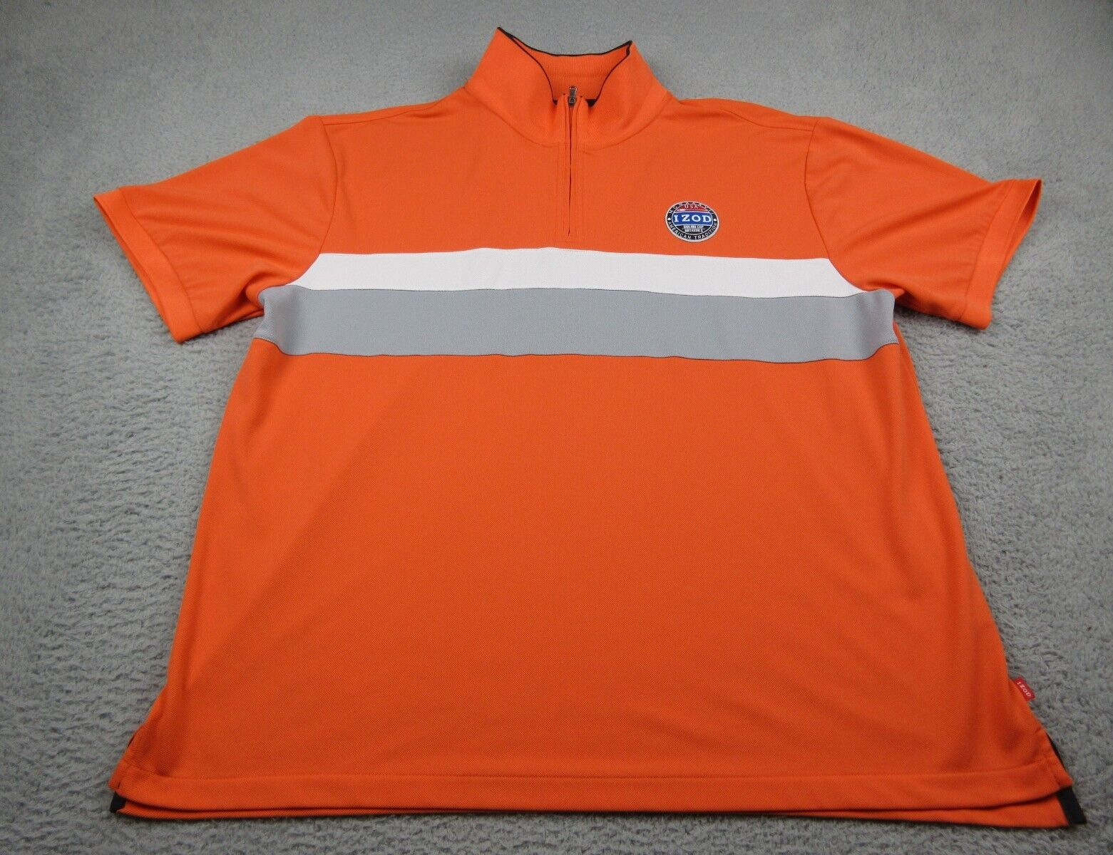 FILA Polo Izod uomo adulto 2XL XXL arancione canottaggio coppa Malibu casual manica corta