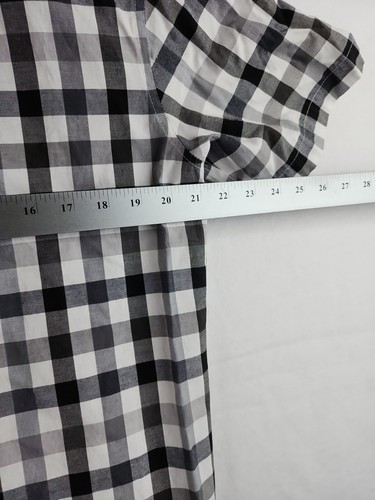 Sahara Club Mens Black Plaid Short Sleeve Button Front Shirt Size Medium - Picture 9 of 10