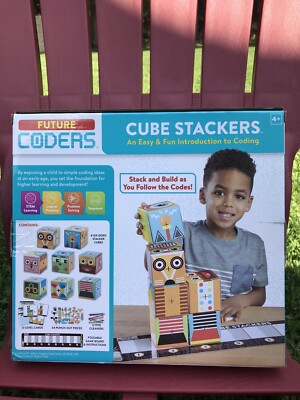 ALEX Toys Cube Stackers Coding Kit For Kids | STEM Learning With 12 Puzzle Cards & Building Cubes | Ages 4+