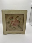Vintage Shabby Chic Tissue Holder Floral Original Tag Linens And Things