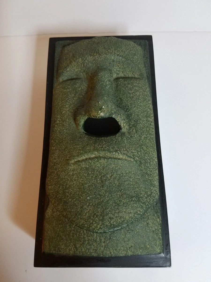 Tiki head tissue box on sale cover