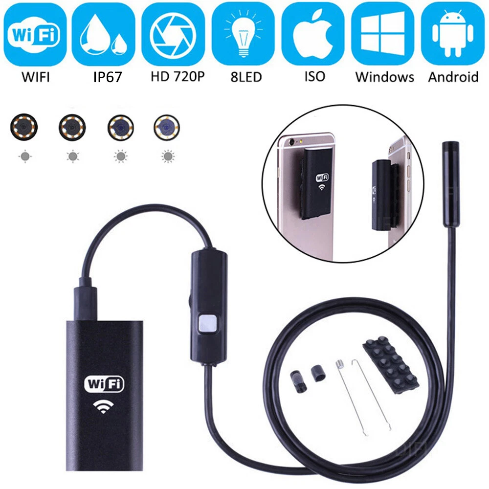 ICTK-798 Wireless WIFI Handheld Endoscope Borescope Inspection Camera iOS/  Android HD 20M Wifi Range