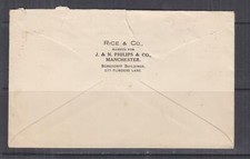 VICTORIA, 1912 cover, RICE & Co., 277 Flinders Lane, 1d. to Tasmania.