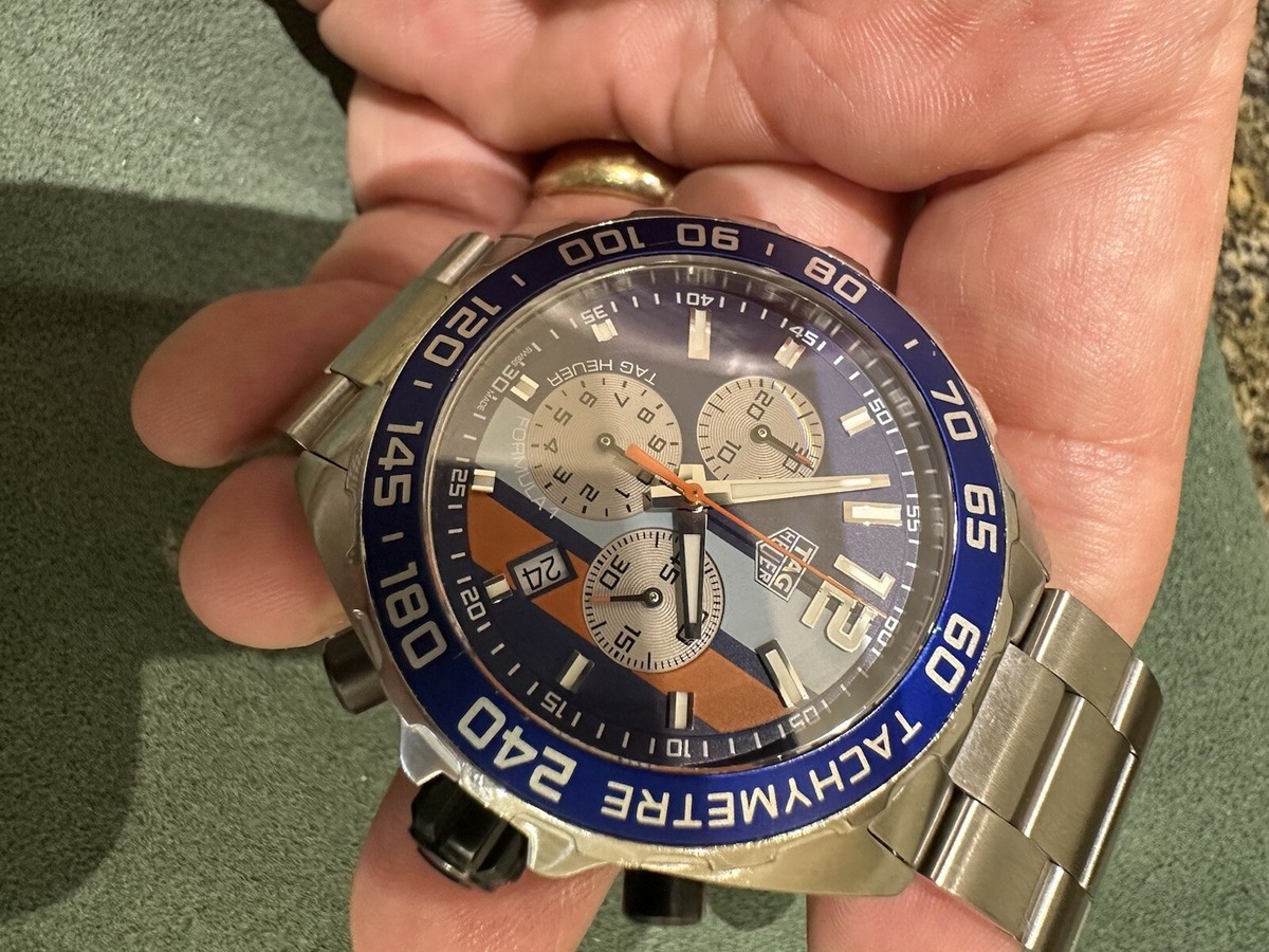 Tag Heuer Formula 1 X Gulf Chronograph Quartz Blue Dial Men's