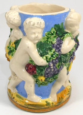 Italien Majolika Vase Putti  A-9