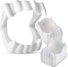 Halloween White Teeth Fangs Teeth, Costume, Funny Halloween Dress-Up, Pretend Pl