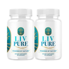 2-Pack Liv Pure Powered by Nature - Natural Support Supplement- 120 Capsules
