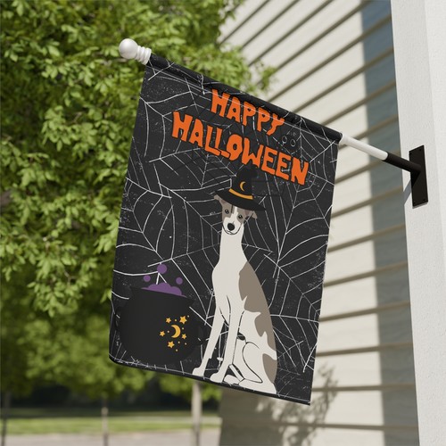 Halloween Windhund Hund Garten Flagge - 2 Größen - tolles Geschenk für Windhund Eltern - Bild 11 von 11