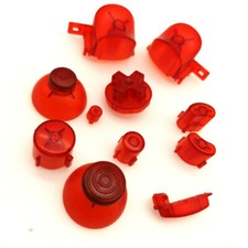 New Full Set L R ABXY Z Buttons Set For GameCube Controller For NGC -Clear Red