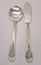WM ROGERS MFG. IS. Siverplate Jubilee Pattern Master Butter Knife & Sugar Spoon