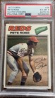 1977 Topps Cloth Stickers #38 Pete Rose PSA 6 PSA/DNA 10 Auto Signed Pop 1