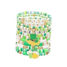 Mardi Gras Stackable Beaded Bracelets for Women Carnival Bracelet Jewelry 7