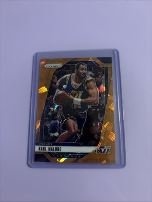 2024-25 Panini Prizm - Legends Karl Malone #289 Orange Ice Prizm