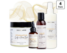 BASK  LATHER Moisture Seal Bundle Hair Growth Oil Balm Mist Elixir Set
