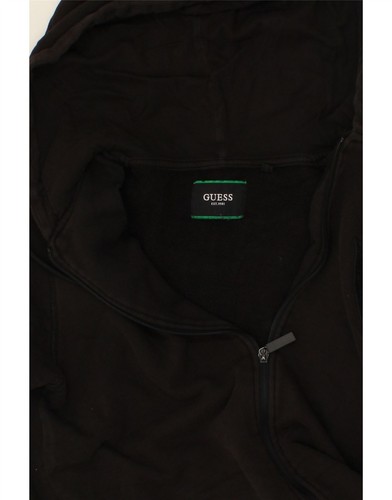 Suéter con Capucha GUESS Para Hombres Cremallera XL Negro AN10 - Imagen 5 de 5