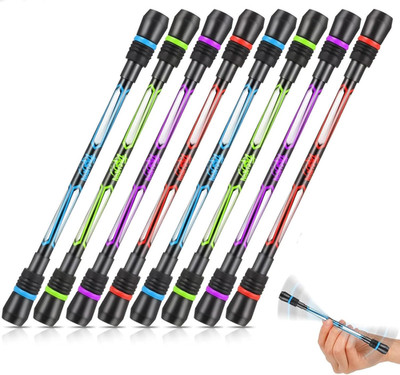 Spinning Pen, 8 Stück Penspinning Stift, Schreibbar Rollen Finger Rotationsstift