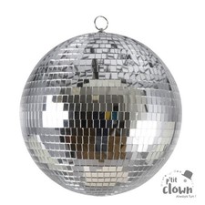 Boule à facettes - Décoration - Fête - A suspendre - 30cm diamètre - Argent