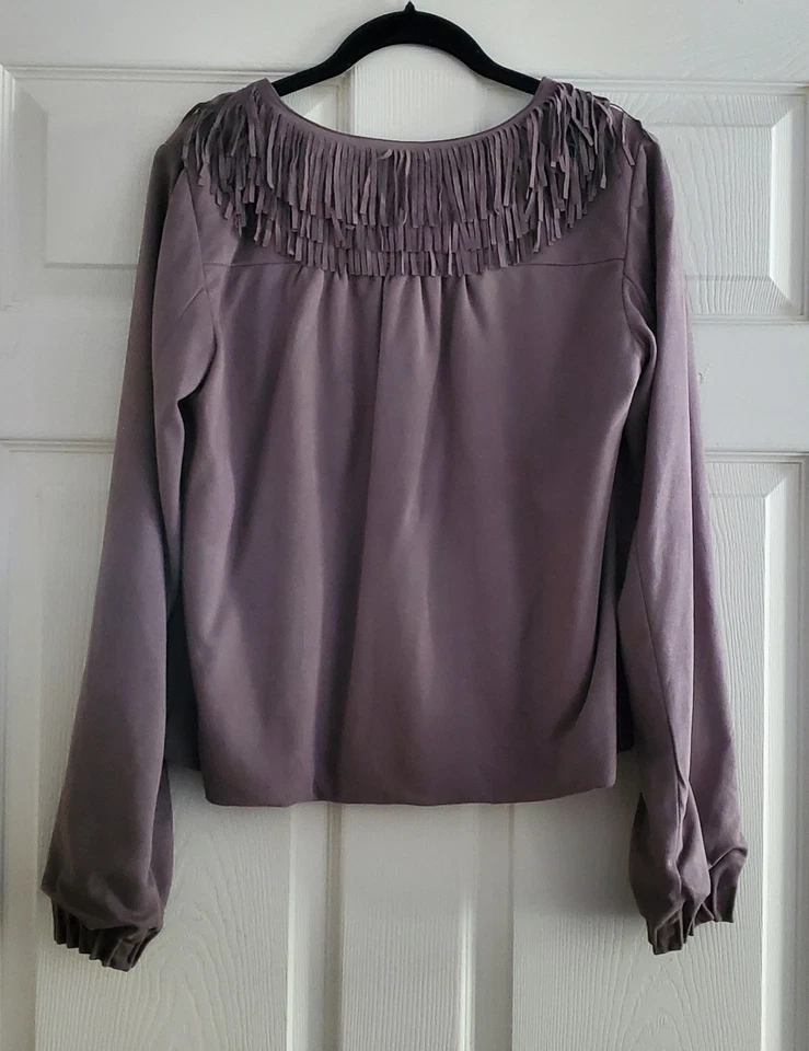 Miilla Fringe Western Short Jacket Women's M Brushed Lightweight  NWT - Image 2 of 4