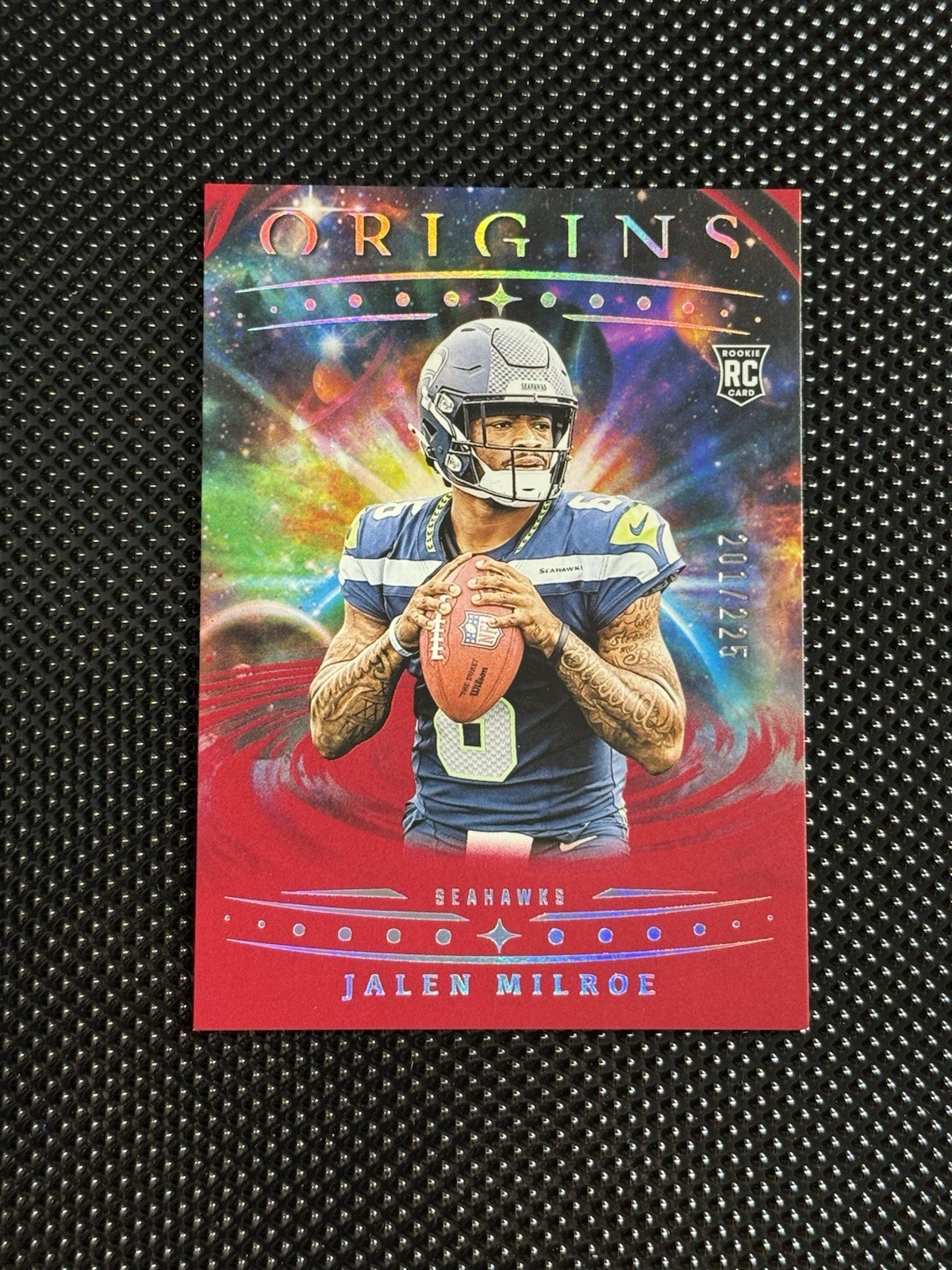 2025 Panini Origins Red Jalen Milroe (RC) 201/225 #103 Seattle Seahawks