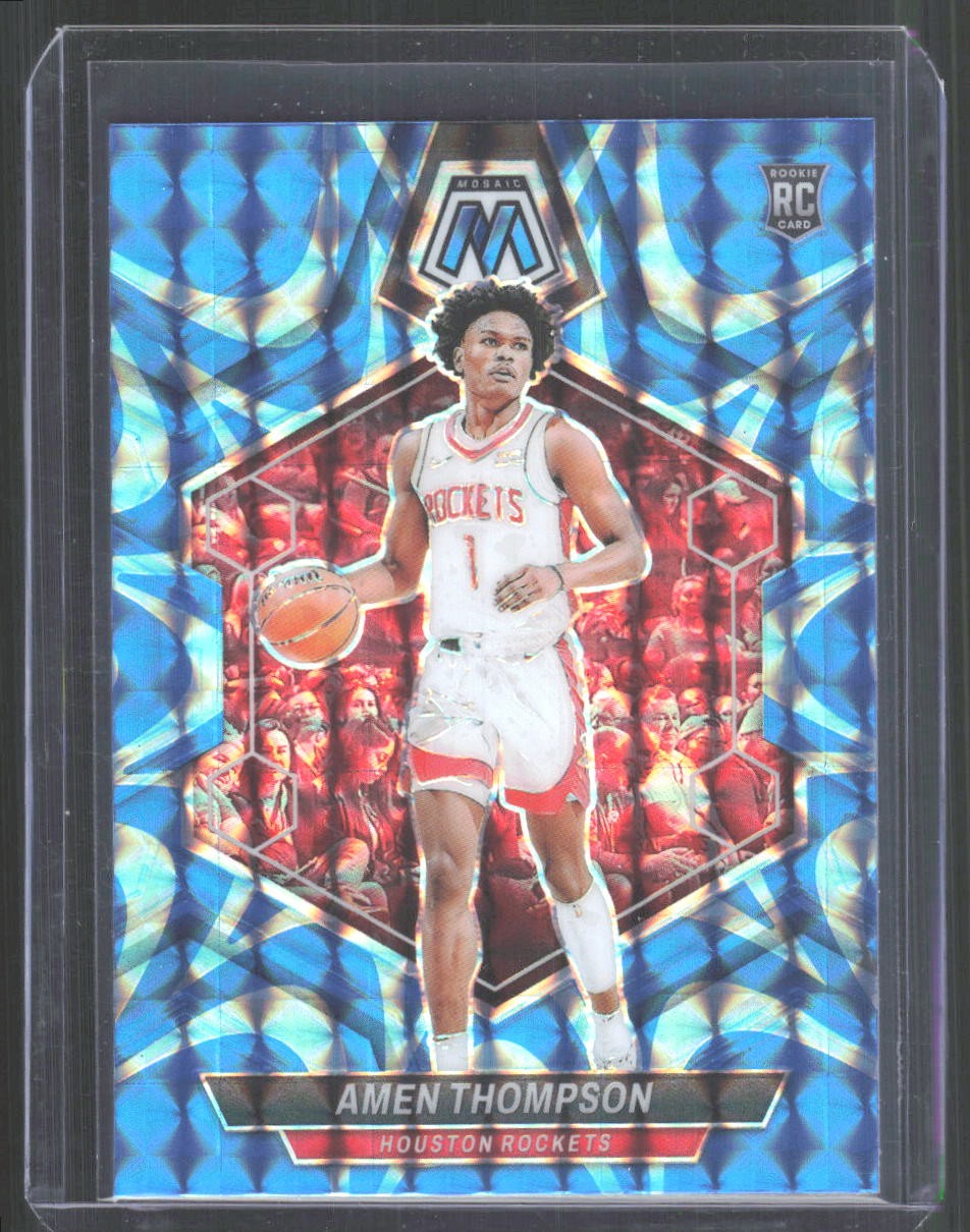 2023-24 Panini Mosaic #230 Amen Thompson Reactive Blue