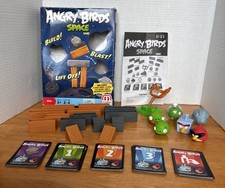 100 Complete Mattel Angry Birds Space Game 2012 All Pieces, Cards, Instructions
