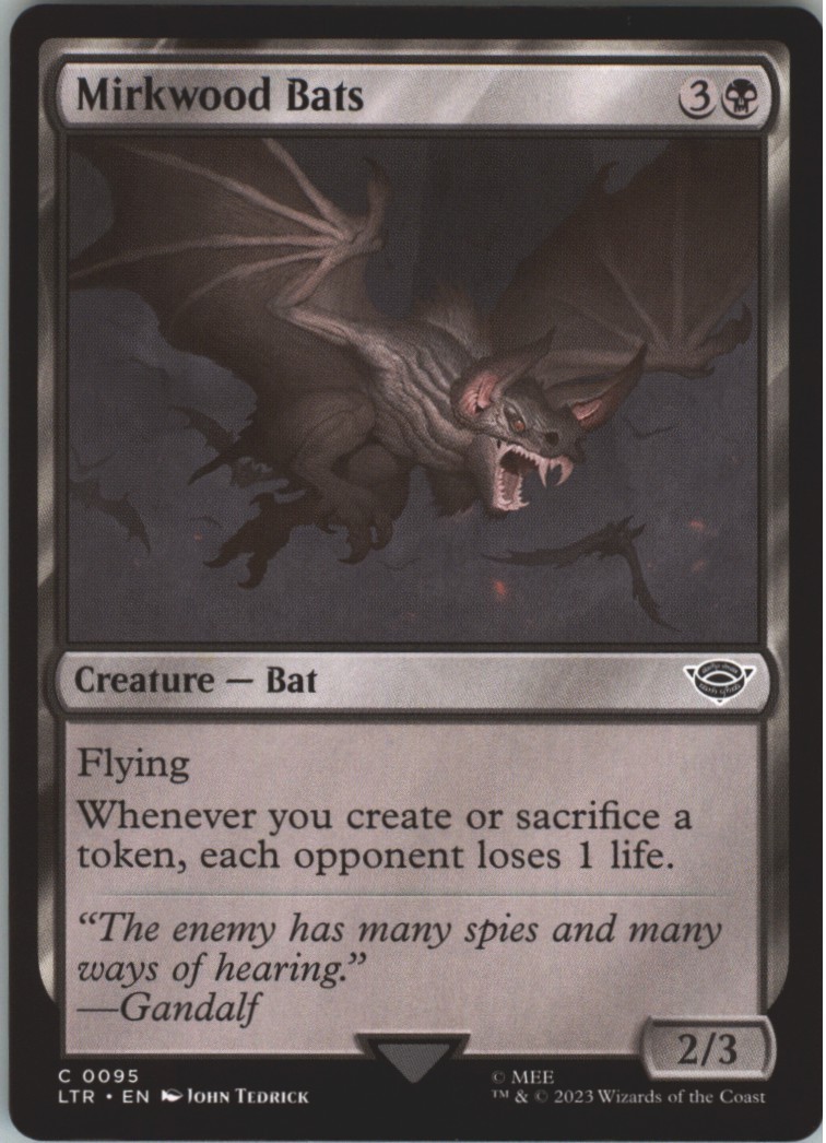 Mirkwood Bats #95 (NM) Lord of the Rings LTR Magic MTG