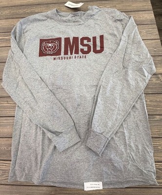Missouri State University Mens Large Gray Long Sleeve Shirt Camp David