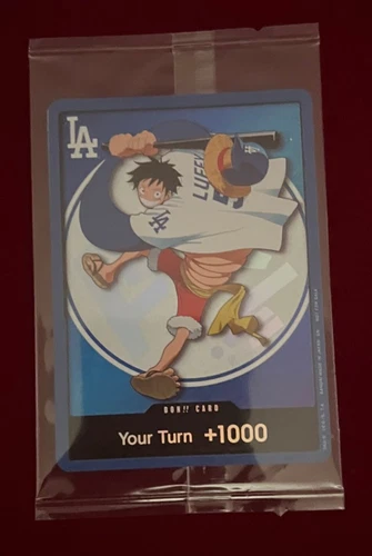 2026 DODGERS One Piece Monkey D. Luffy Promo Card ONLY SGA 7/2 IN HAND READY