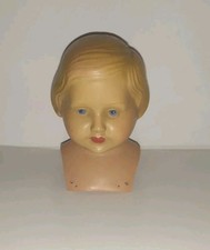 Alter Cellba 9  1/2  Celluloid Brustblatt Kopf  Puppe-Ersatzteil