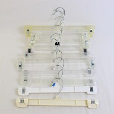 Mixed Lot of 10 Plastic Skirt Pants Clip Hangers Closet Storage
