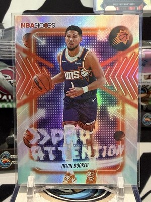 DEVIN BOOKER 2025-26 NBA Hoops PAY ATTENTION Rainbow Foil Phoenix Suns TZ 14Y