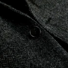 Tweed Herringbone 42R  UNIQLO Jet Black Unstructured Sport Coat Surgeon Cuffs
