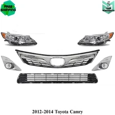 Front Grille Assembly & Head Light Assembly For 2012-2014 Toyota Camry