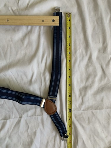 Target Suspenders Boys’ Adjustable Straps Blue Striped Clips Closure - Picture 10 of 10