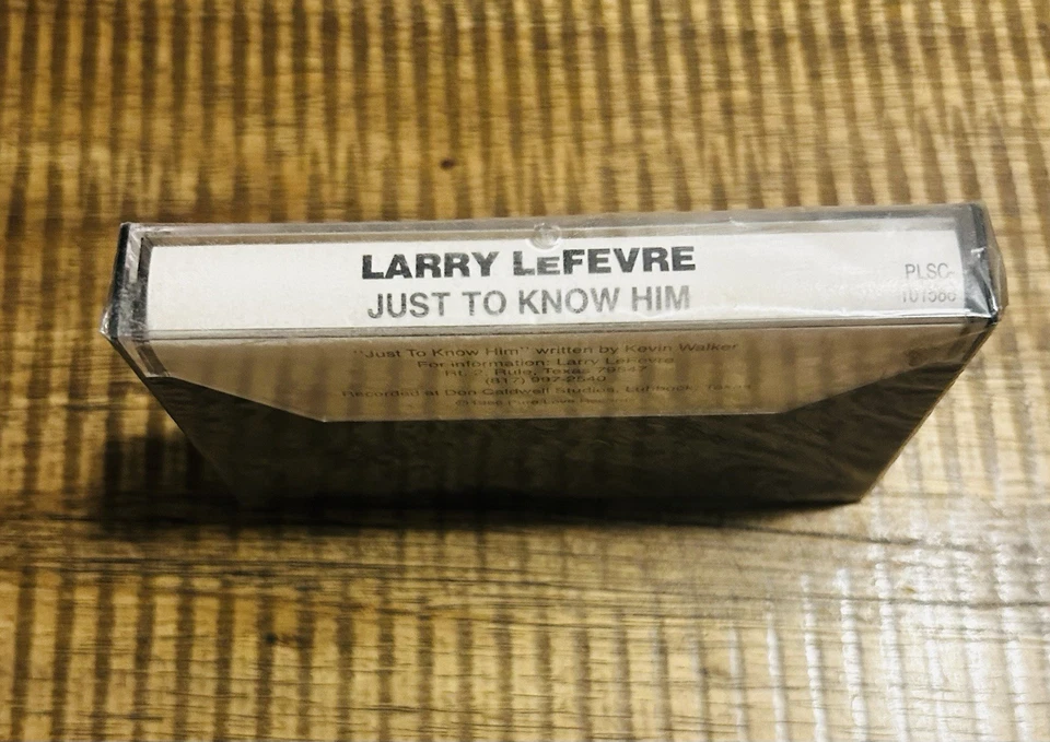 VTG Larry LeFevre Just To Know Him Cassette Tape 1986 Pure Love Records Gospel - Image 2 of 4
