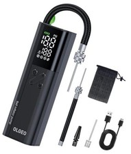 Electric Ball Pump, 16PSI Portable Air Pump with Pressure Gauge and black