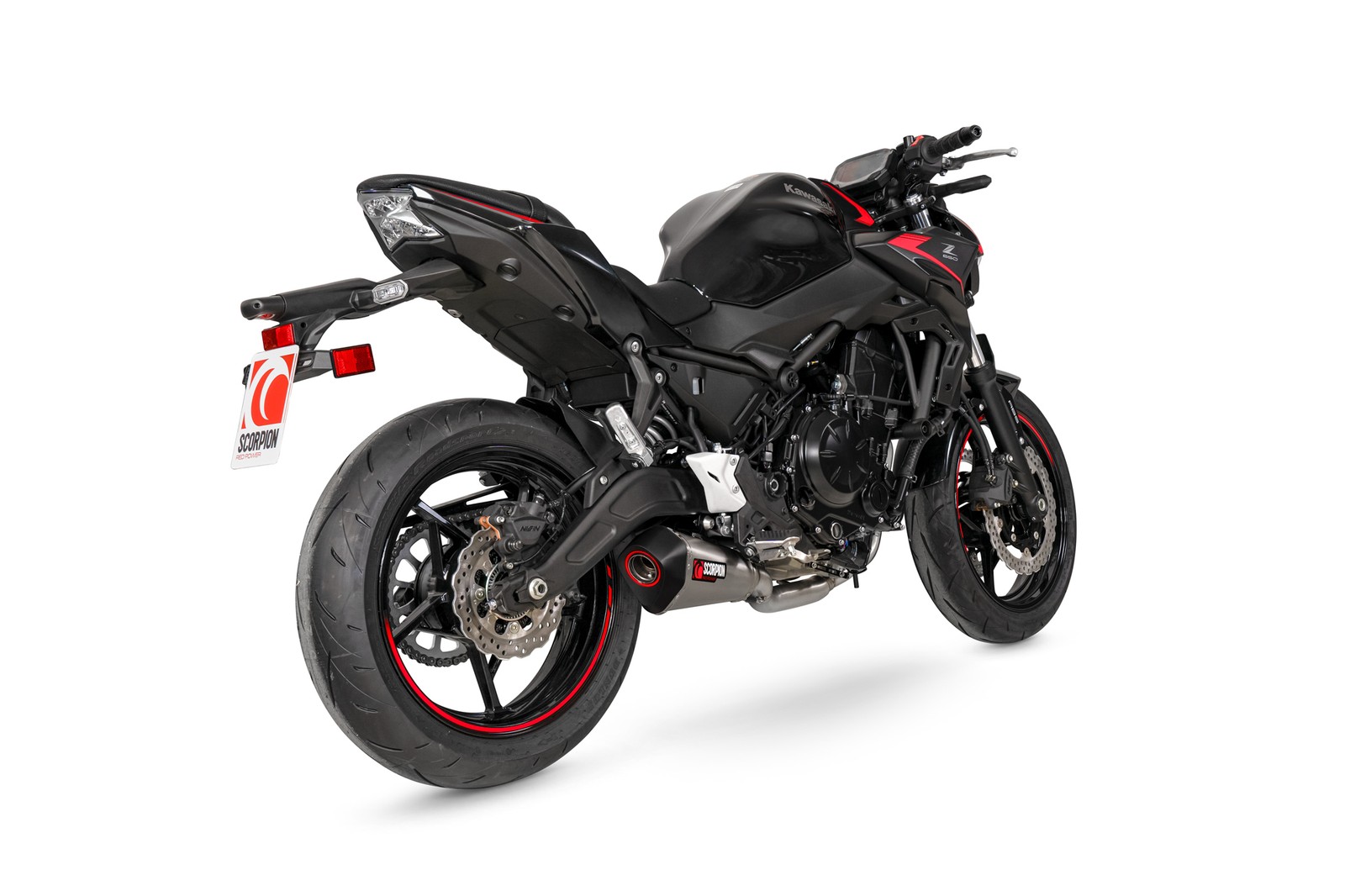 Kawasaki Z650 20-25 Scorpion Full Exhaust Serket Taper Brushed SS RKA144SYSSEO