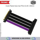 Cooler Master Cavo riser PCIe 4.0 x16-200mm NERO VIOLA PCIe X 16 90°