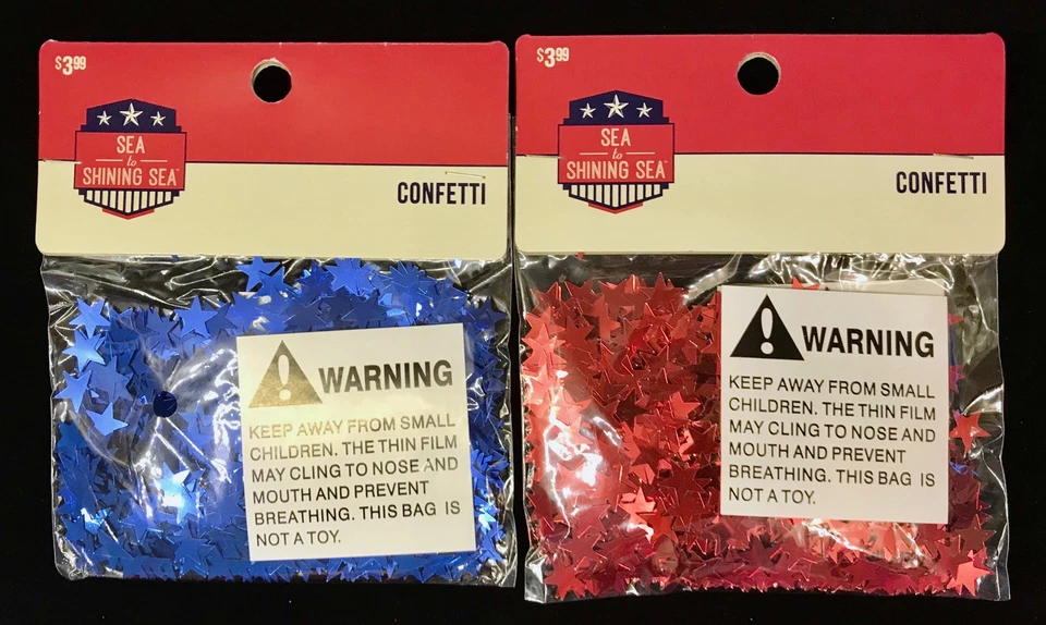 Star Confetti Azul y Rojo Patriótico América 4 de Julio Lote a Granel 18 Paquetes. ENORME LOTE Foto 2 de 4