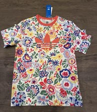 New Adidas Originals Floral T-Shirt Youth Big Kids' Size Large 13-14