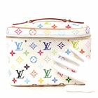 Louis Vuitton Leather Makeup Bag Top Handle Zipper White Multicolor — photo 2