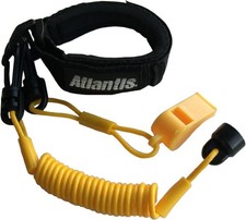 Atlantis Pro Floating Wrist/Jacket Lanyard with Whistle Yellow A7447PFW