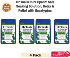 Dr Teal's Pure Epsom Salt Soaking Solution, Relax  Relief with Eucalyptus 4Pack