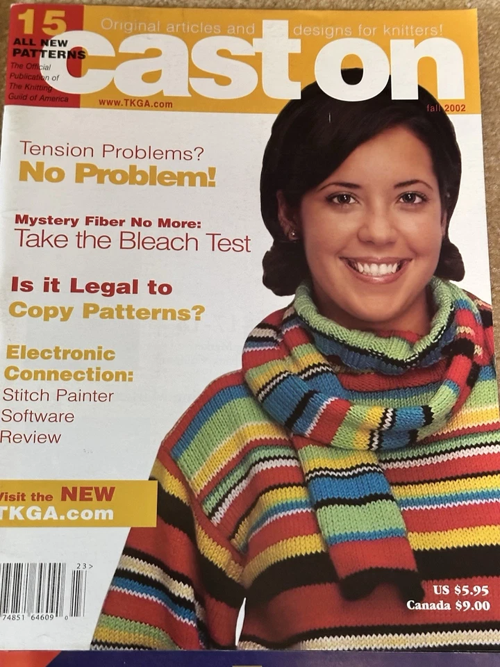 Cast On Knitting And Crochet Magazine Lot Of 4 Spring, Summer, Fall, Winter 2002 - Image 3 of 4