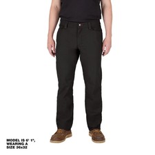 Milwaukee Flex Mens Work Pants 34x30 Black Heavy Duty Workwear Utility