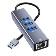USB To Ethernet Adapter 4 In 1 Gigabit LAN Network Hub 3x USB 3.0 TypeA RJ45